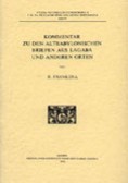 Kommentar zu den altbabylonischen Briefen aus Lagaba und anderen Orten